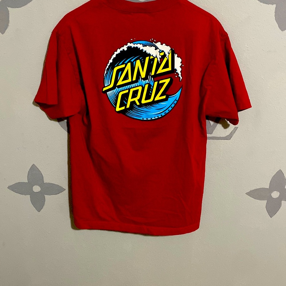 Dark red Santa Cruz tee